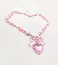 Image 11 of Coquette Glass Heart Necklace