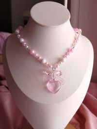 Image 5 of Coquette Glass Heart Necklace