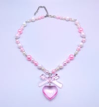 Image 9 of Coquette Glass Heart Necklace