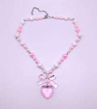 Image 10 of Coquette Glass Heart Necklace