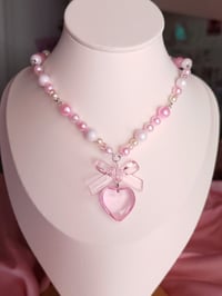 Image 6 of Coquette Glass Heart Necklace