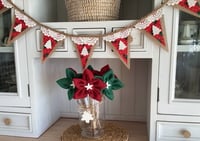 Image 2 of #4 Rustic Christmas Bunting - 10 Flags
