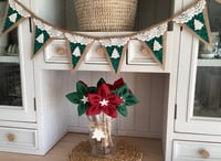 Image 2 of #3 Rustic Christmas Bunting - 10 Flags
