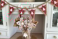 Image 2 of #9 Rustic Christmas Bunting - 10 Flags