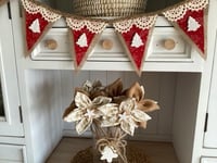 Image 1 of #8 Rustic Christmas Bunting - 10 Flags