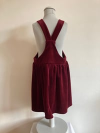 Image 3 of Pinafore Dress-red Nicky Velour