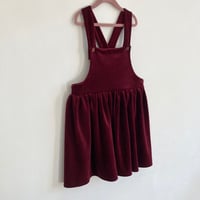 Image 4 of Pinafore Dress-red Nicky Velour