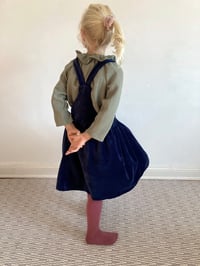 Image 4 of Pinafore Dress-blue Nicky Velour