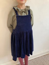 Image 5 of Pinafore Dress-blue Nicky Velour