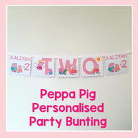 Image 2 of Personalised Peppa Pig Inspired Cupcake Picks,Peppa Pig Food Picks,Peppa Pig Party Decor