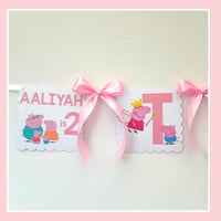 Image 3 of Personalised Peppa Pig Inspired Cupcake Picks,Peppa Pig Food Picks,Peppa Pig Party Decor