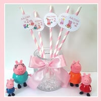 Image 6 of Personalised Peppa Pig Inspired Cupcake Picks,Peppa Pig Food Picks,Peppa Pig Party Decor