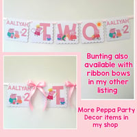 Image 7 of Personalised Peppa Pig Inspired Cupcake Picks,Peppa Pig Food Picks,Peppa Pig Party Decor