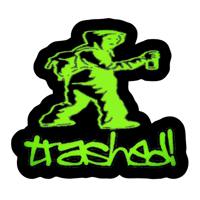 'TRASHED!' STICKER