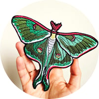 Image 2 of Luna Moth Iron-On Patch 