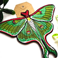 Image 3 of Luna Moth Iron-On Patch 