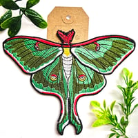 Image 1 of Luna Moth Iron-On Patch 