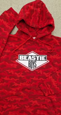 Image 2 of Beastie Boys red camo pull-over hoodie