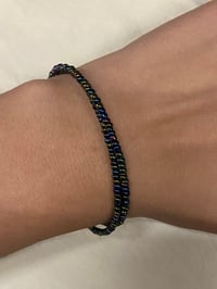 Image 1 of Metallic Beaded Bracelet