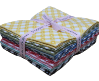Image 11 of GINGHAM PICNIC 8pc Fat Quarter Bundle by Poppie Cotton