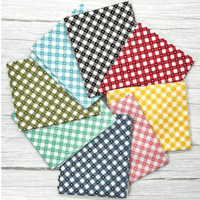 Image 1 of GINGHAM PICNIC 8pc Fat Quarter Bundle by Poppie Cotton