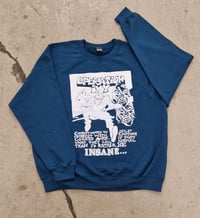 Image 1 of Operation Ivy "here we go again" teal sweater