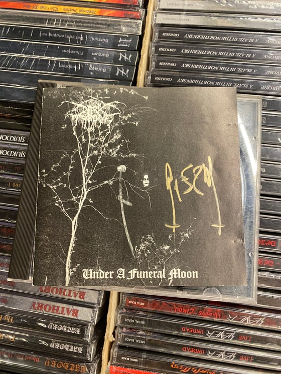 Image of CD Darkthrone Under a Funeral Moon original signert av Fenriz