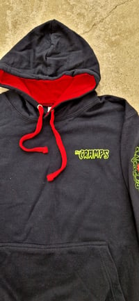 Image 4 of The Cramps one off "Smell of Female" navy hoodie