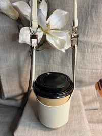 Image 1 of Portable Coffee Leather Cup Holder