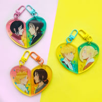 Image 4 of Attack on Titan Heart Ship Keychains