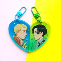 Image 8 of Attack on Titan Heart Ship Keychains