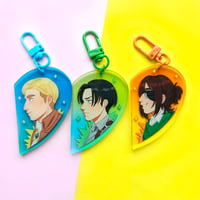 Image 5 of Attack on Titan Heart Ship Keychains