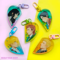 Image 7 of Attack on Titan Heart Ship Keychains