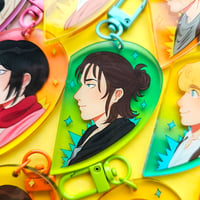 Image 2 of Attack on Titan Heart Ship Keychains