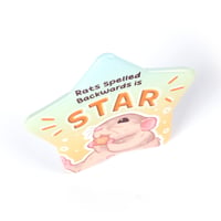 Image 5 of Star-Rats Wordplay Tinplate Button 58mm 