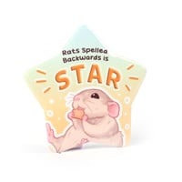 Image 1 of Star-Rats Wordplay Tinplate Button 58mm 