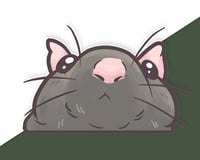 Image 1 of Chunky Rat Window Peeker Transfer Sticker