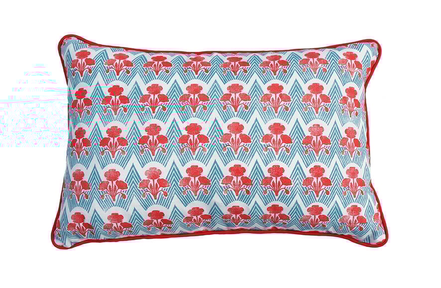 Image of Alice - Bolster Cushion - Block Printed - Limited Edition