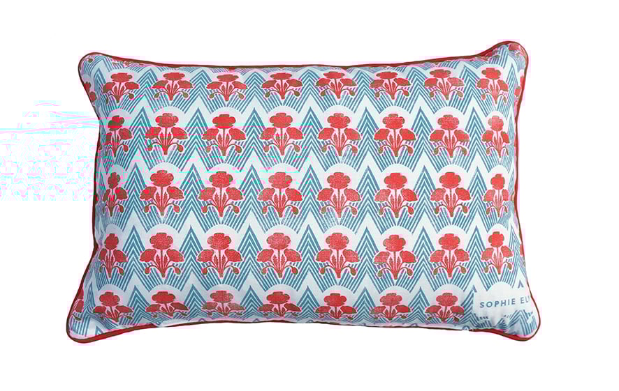 Image of Alice - Bolster Cushion - Block Printed - Limited Edition