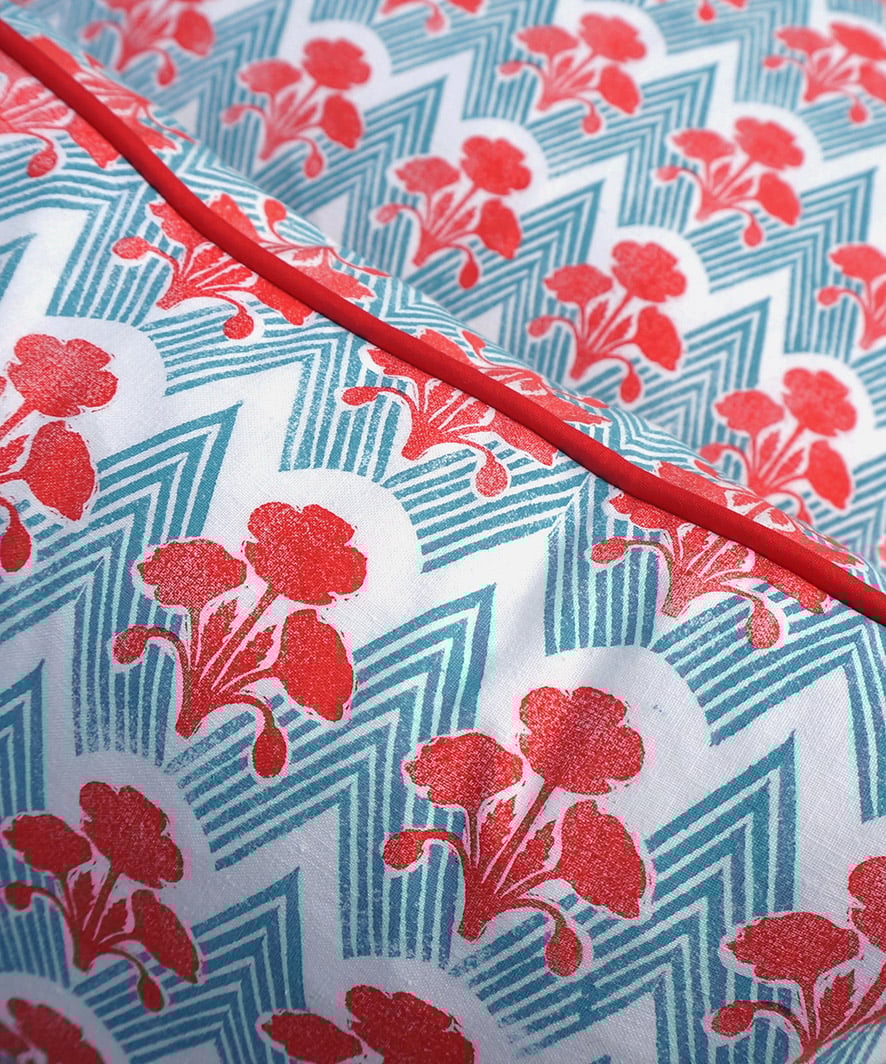 Image of Alice - Bolster Cushion - Block Printed - Limited Edition