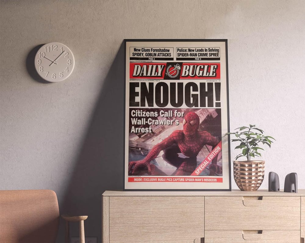 Daily Bugle Spider Man Newspaper 4 Movie Poster