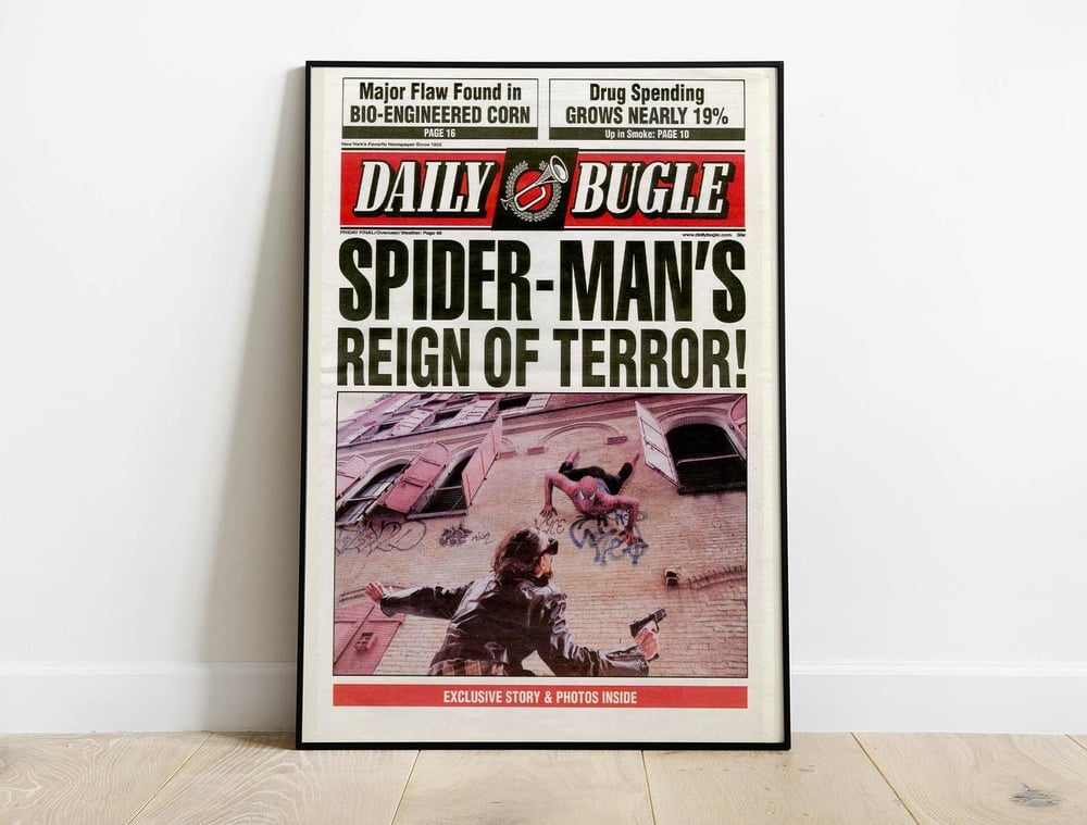 Daily Bugle Spider Man Newspaper 2 Movie Poster