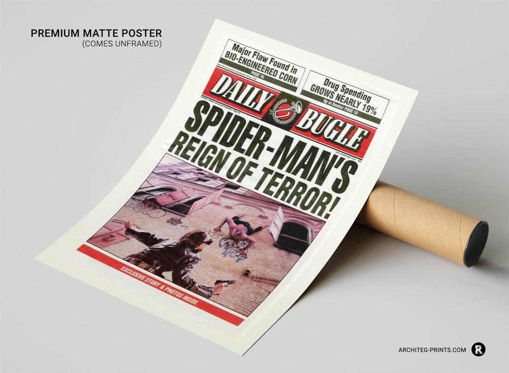 Daily Bugle Spider Man Newspaper 2 Movie Poster