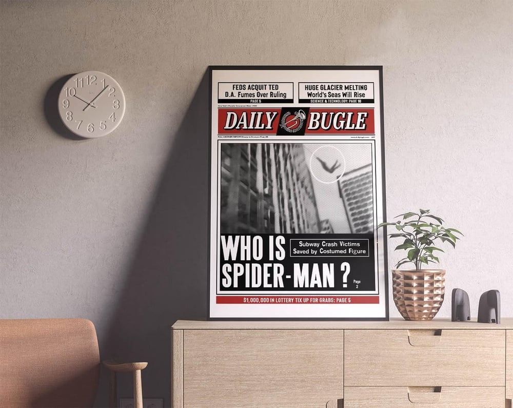 Daily Bugle Spider Man Newspaper 1 Movie Poster