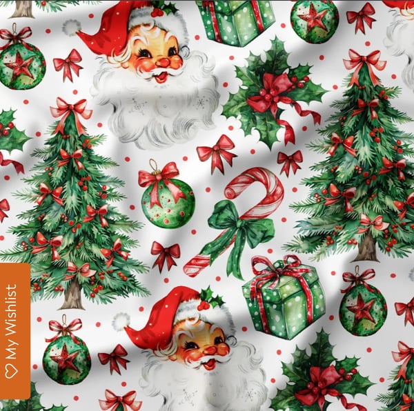 Image of Jolly Santa (on White) Leggings 