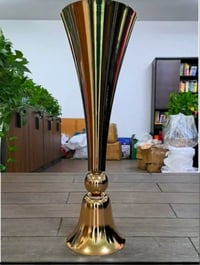 Trumpet vase gold stainless steel 