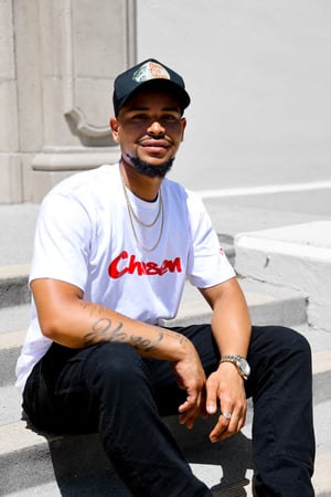 White Chosen T-shirt With Red Writing