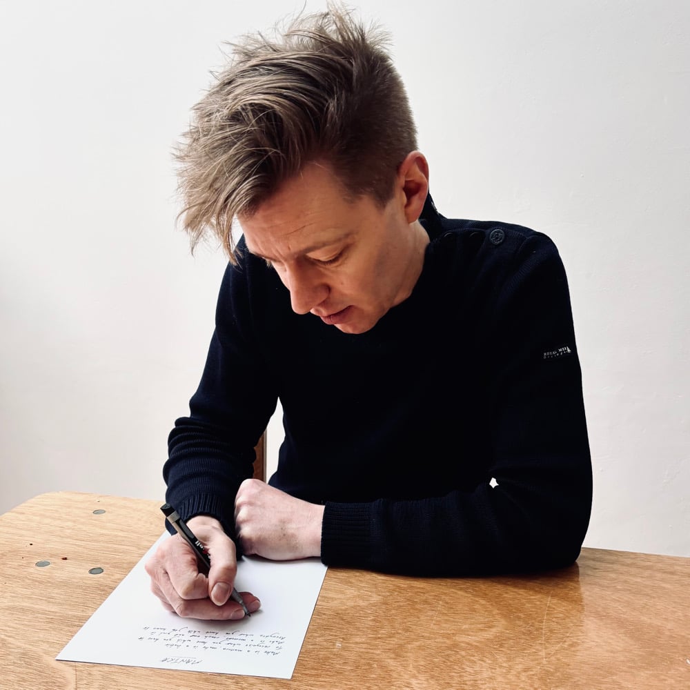 Image of Handwritten Lyrics by Dan