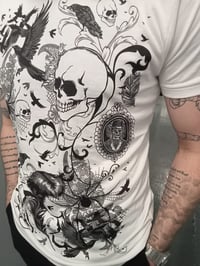 Image 2 of Victorian Skulls t shirt.  (fitted t shirt ! ).