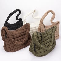 Image 12 of Quilted Puffy Nylon Hobo